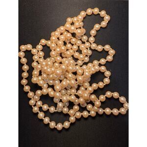 Vintage 74in Faux Pearl with Barrel Clasp Necklace
